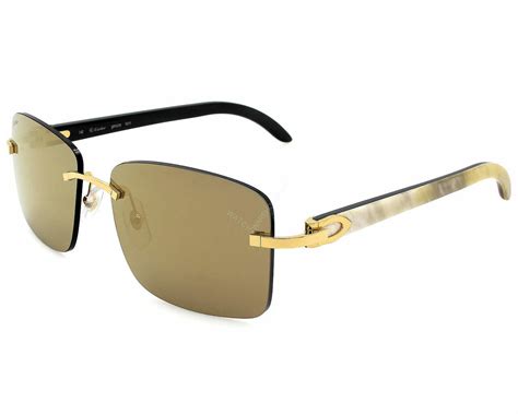 cheap cartier white sunglasses|cartier buffalo horn sunglasses.